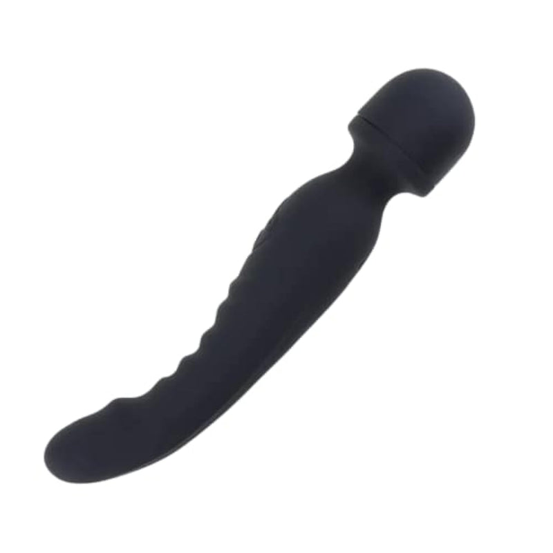 Adult Sex Toys Vibrator - Wand Massager Handheld G-Spot Warmth Heating Tip, Clitoral Vibrators Double Head With 20 Vibration Mode Rechargeable Personal Massager, Waterproof (Black)