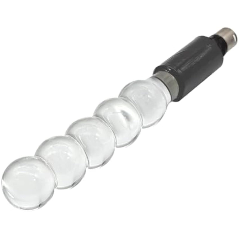 Glass Anal Dildo With 3Xlr Adapter For Sex Machine Glass Anal Beads Crystal Butt Plug Anal Toys Pleasure Wand For For Couple Lover(S)