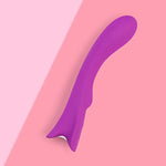 Silky Silicone G-Spot Vibrator - G-Spot Stimulation With Clitoris Stimulator - Skin-Friendly Silicone, Waterproof, Rechargeable