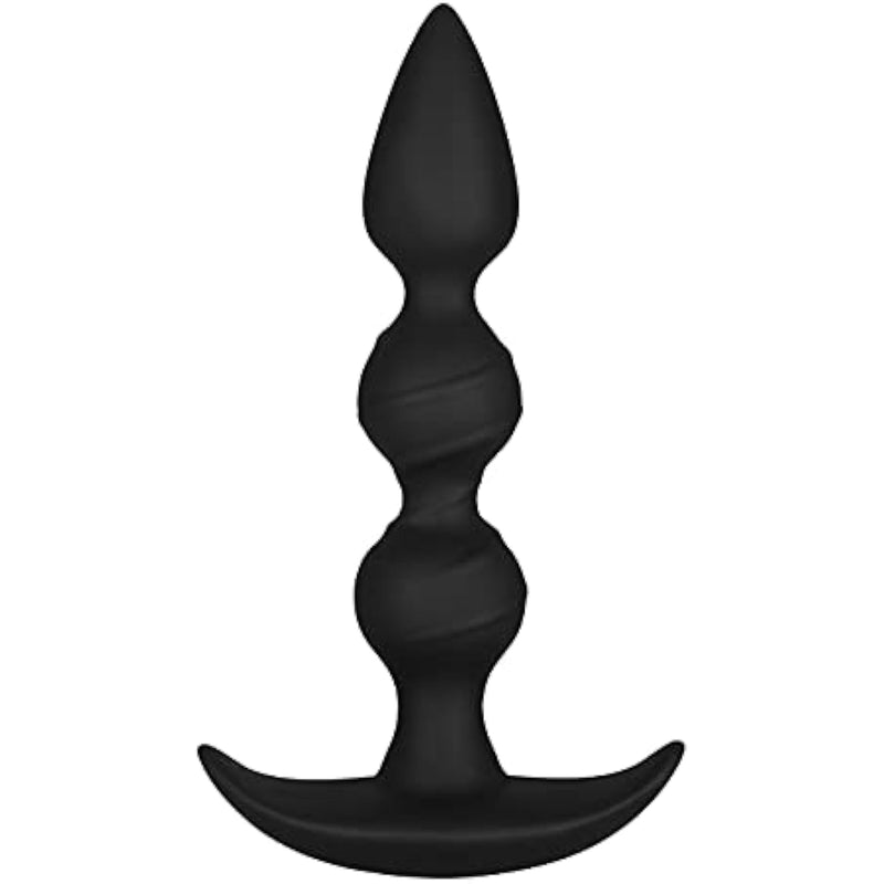 Plug 'N' Play Anal Dildo - Silicone Anal Plug, Butt Plug, Beaded Structure, Conical Tip, Wide Base, 15Cm Length - Suitable For Beginners