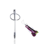 Flexible Hollow Urethral Plug, 4.13 Inch Urethral Sounding Urethral Dilator Penis Plug With Cock Rings Sex Toy For Men