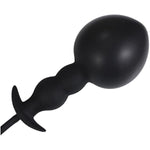 Inflatable Butt Plug Silicone Anal Sex Toys 30Cm*10Cm Black