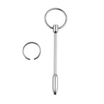 Metal Smooth Urethral Sounds Catheter Plug Stainless Steel Urethral Masturbation Rod With Penis Cock Rings