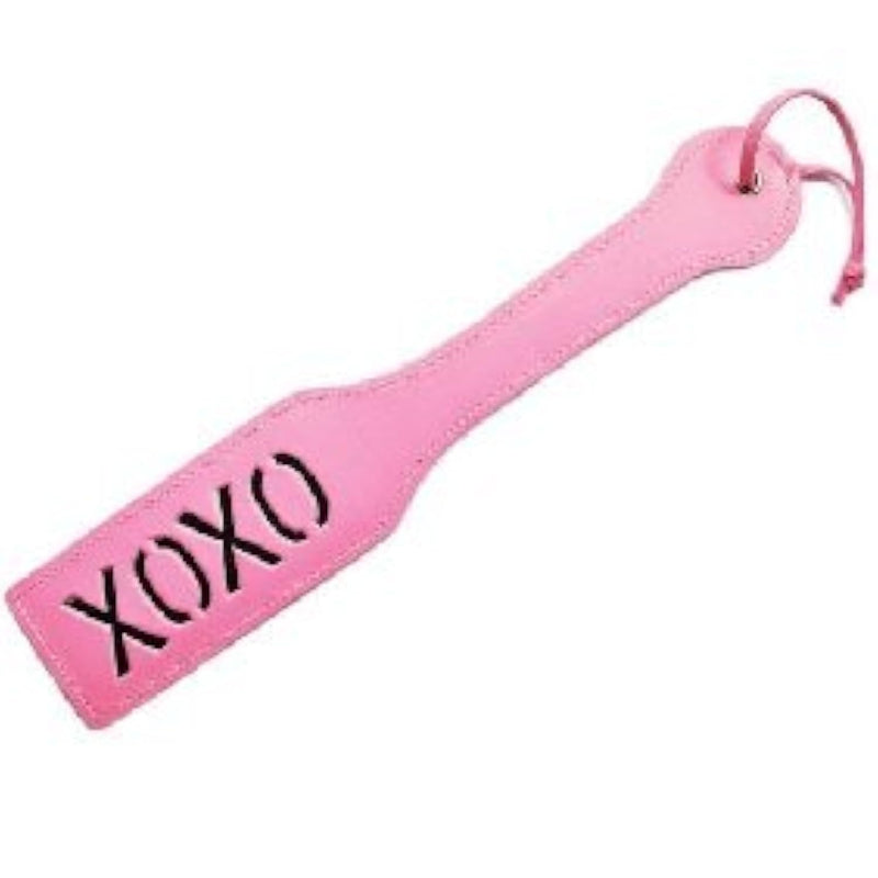 Pu Leather Hand Pat "Xoxo" Spanking Whip Paddle Bondage Restraint Toy Sexy Paddle For Couples Adult Sex Products Pink