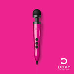 Doxy Die Cast 3 Wand Massager - Hot Pink Silicone Head & Metallic Finish Sex Toys for Adults, Compact Neck Massager & Versatile Massage Gun - Luxurious, Lightweight, Removable Head