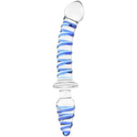 10 Inch Double Ended Glass Dildo & Butt Plug With Lube 1Oz | Glass Sex Toys | G-Spot | Butt Plugs | Prostate Stimulation | Realistic Dildos