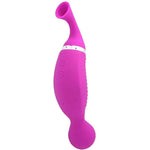 2-In-1 Clit Sucker And G-Spot Vibrator | Sex Toys For Women | Clitoral Suction | G-Spot Vibration | Waterproof Vibe | Hypoallergenic Silicone | Rechargeable | 24 Function | Mimics Oral Sex
