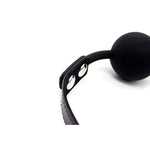 Black Silicone Ball Gag for BDSM Bondage and Restraints