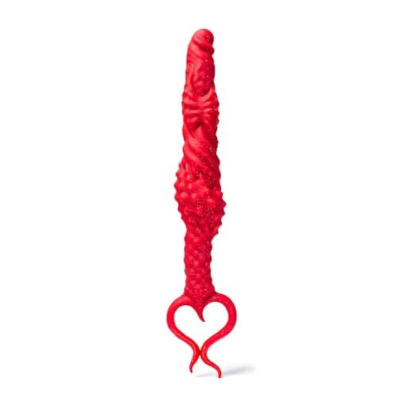 Long Dildo With Handle - Fantasy Anal Dildos For Men Women And Couples, Silicone Penis Adult Sex Toy For Prostate Stimulation & G-Spot, Tentacle Design Unisex For Sex Play (D303-New-F)