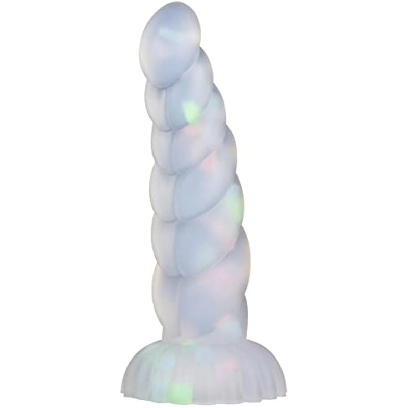 Anal Plug Butt Plug With Strong Suction Cup Luminous Liquid Silicone Dildo Masturbator G-Spot Anal Clitoris Vaginal Stimulator Sex Toy Dildo Prostate Massager For Men Women Couple Play (L)