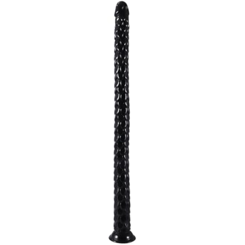 16.5 Inch Long Anal Butt Plug Sex Toy - Dragon Scale Dildo Butt Plug Anus Dilator Prostate Massage Long Anal Sex Toy With Strong Suction Cup For Men Women Lover (Black)