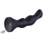8.5" Silicone Dildo, 7" Insertable, Bead Butt Plug - Removable Kliclok System - Anal Pleasure, M Size Bird’S Head, Black