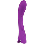 Silky Silicone G-Spot Vibrator - G-Spot Stimulation With Clitoris Stimulator - Skin-Friendly Silicone, Waterproof, Rechargeable