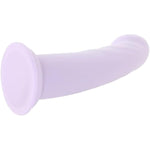8 Inch Platinum Silicone Dildo With Lube 1Oz | Harness Compatible Strap-On Dildos | G-Spot P-Spot Massager