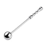 Stainless Steel Dildo Massage Wand, Handheld Anal Probe Metal Anal Butt Plug Masturbation Pleasure Stick Anus Stimulation Sex Toy for Men Women and Couple (Medium)