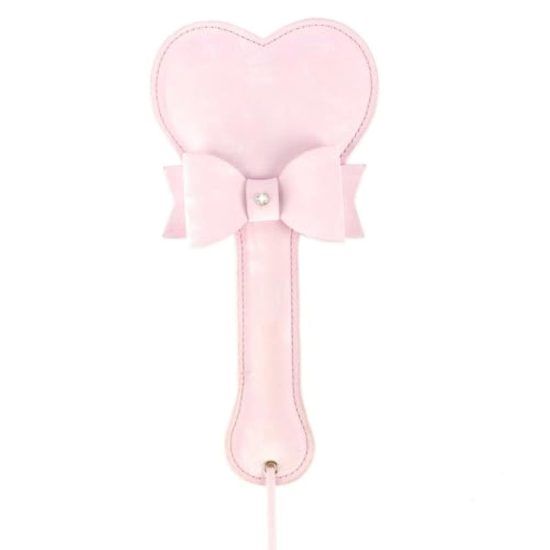 Premium Satin Leather Paddle With Bow, 29 Cm Long-Usrb30 (Pink)