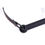Leather Bondage Toys Faux Leather Open Mouth Gag With Silicone Bar, Bondage Restraints Bite Gag Adult Sex Toys (Color-1)