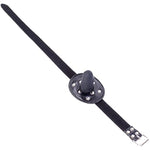 Sm Realistic Penis Gag Sex Bondage Mouth Gag With Adjustable Leather Strap For Couple Restraint Set (Length: 6Cm, Silver)