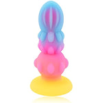 Butt Plug Monster Dildo Glow In The Dark Dildo Silicone Anal Plug With Suction Cup For Prostate Massage G-Spot Stimulation Anal Sex Toys For Women Men Masturbation (S)