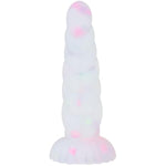 Adult Anal Sex Toy Liquid Silicone G Spot Dildo Glow In The Dark Anal Toys Huge Butt Plug For Adult Men And Women (S,Pink)