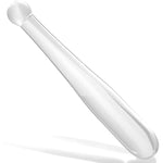 Glass Butt Plug Anal Dildo Pleasure G-Spot Wand Baseball Bat Shaped Double Ended Dildo Prostate Massager Fetish Masturbation Sex Toy For Women Men Transparent (S)
