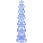 9.4Inch 6 Beads Anal Beads Anal Dildo With Strong Suction Cup Sex Toy Butt Plug Clitoral Dildo For Woman Man - Blue