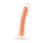Blush Neo Elite Lavo 7.5" Glow In The Dark Dildo - Sensa Feel Realistic Silicone Cock - Suction Cup, Strap-On Compatible - Anal & Vaginal Adult Sex Toy Penis For Women, Men & Couples - (Neon Orange)