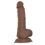 7" Brown Suction Cup Dildo For Women And Men - Intense G-Spot & P-Spot Orgasms - Realistic Size & Shape - Exaggerated Veins For Internal Stimulation - Hands-Free Riding - Strap-On Compatible - Squirt!
