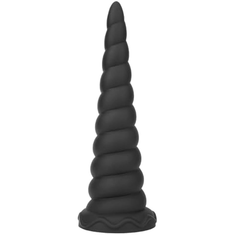 7.7 Inch Realistic Beginner Anal Dildo,Butt Plug With Strong Suction Cup For Hands-Free Play, Liquid Silicone Anal Beads Prostate Massager Adult Anal Toy For Women, Men (Black)