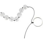 Glass Anal Beads, Unisex Anal Plug Big Smooth Chain Transparent Crystal Balls Gay Butt Plug Sex Toys for Adult Erotic Toys