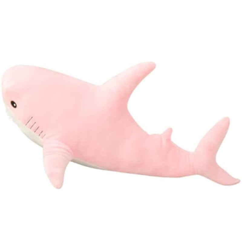 24 Inch Pink Shark Plush Toy for Kids, Soft Snuggle Gift for Playroom or Decor
