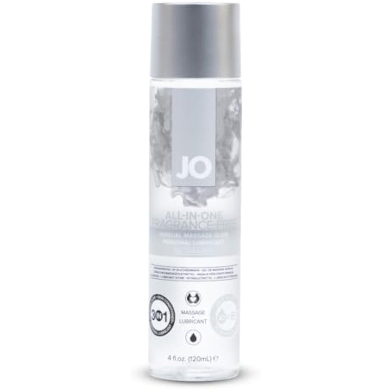 All-In-One Massage Oil, Long Lasting Silicone Based Glide For Men, Women And Couples, Fragrance Free, 4 Fl Oz