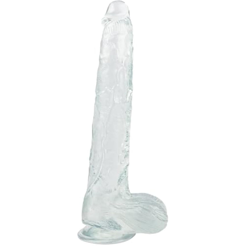 17 Inch Realistic Dildo, Ultra Huge Dildos With Strong Suction Cup And Small Glans For G-Spot Stimulation, Clear Giant Anal Dildo Adult Sex Toys For Women/Men/Couple