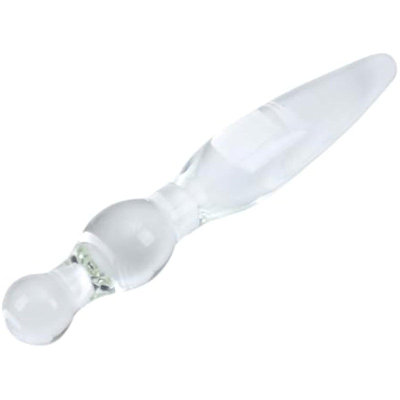 8.8" Clear Glass Dildo Crystal Female Masturbator G-Spot Stimulator Sex Pleasure Wand