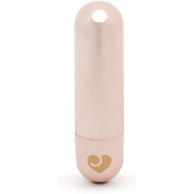 Glow Up Bullet Vibrator - 3 Inch Easy To Use Mini Bullet Massager - 10 Function Bullet Vibrator For Women - Rechargeable & Waterproof - Rose Gold