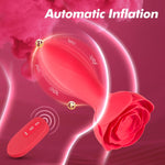 Inflatable Vibrating Anal Plug - 10 Vibration Modes Prostate Massager for Adults
