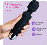 Compact Vibrating Wand – 20 Patterns & 8 Speeds for Clitoral & Full-Body Pleasure