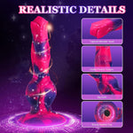 Fantasy Dragon Dildo Vibrator – 8.6” Suction Cup Toy with 10 Modes & Dual Knots