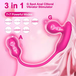 Couple G-Spot & Anal Vibrator, 7 Modes, APP Remote, Wearable Panty Stimulator