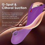 2-in-1 G-Spot & Clitoral Vibrator – 9 Suction Modes, Dildo for Women & Couples