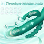 Thrusting G-Spot & Anal Vibrator – 10 Mode Silicone Waterproof Rechargeable Toy