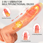 Thrusting Vibrator Dildo - 8.1" Realistic Suction Cup Dildo with 9 Vibration Modes