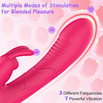 Heated G-Spot Rabbit Vibrator with 10 Modes – Realistic Dildo & Clitoral Stimulator