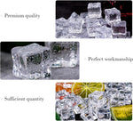 Fake Ice Cubes, 20 PCS 1inch Plastic Ice Cubes Acrylic Square Clear Rock Diamond Crystals Vase Fillers for Centerpieces Photography Accessories Props, DIY Arts & Crafts Decoration