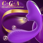 3-in-1 Sucking Vibrator for Women, 10 Modes Clitoral & G-Spot Stimulator
