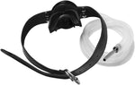 Stainless Steel U-Shaped Urinal Gag – Urethral Plug & Piss Mouth Fetish Toy for BDSM (Black)