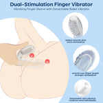 Dual-Stimulation Finger Vibrator – Soft, Reusable, Detachable Bullet for Clitoral & G-Spot