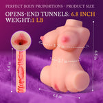 Portable Manual Male Masturbator, Realistic Small Sex Doll with Soft Vagina & Boobs
