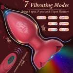 Glowing Vibrating Butt Plug – LED Silicone Anal Plug with 7 Modes & Remote Control