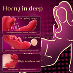 Thrusting Rose Vibrator – 7 Modes of Licking, Flapping & Suction for G-Spot Pleasure